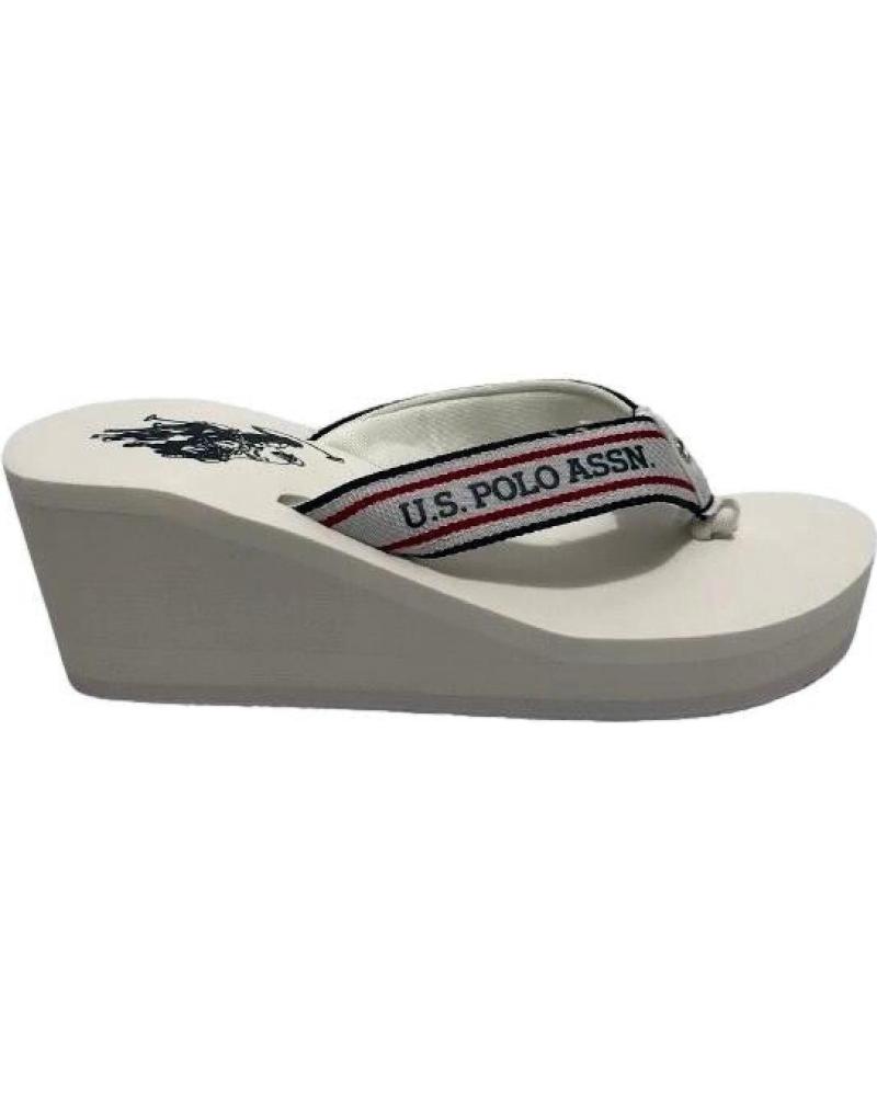 SANDALIAS DE DEDO U.S. POLO ASSN. BLANCAS CON CUÑA BLANCO