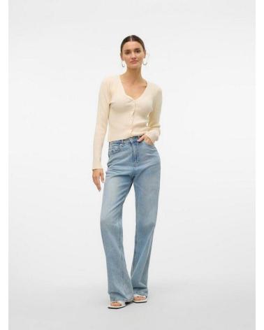 VERO MODA CASACO MALHA AJUSTADO 10300305 BEGE BEIGE