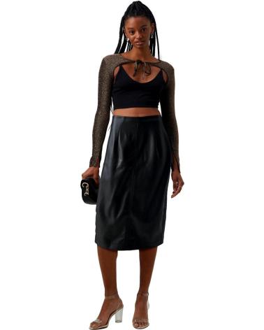 SAIA VERO MODA EM PELE SINTÉTICA PRETA (REF. 10310873) NEGRO