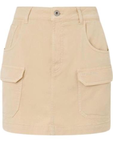GONNA CORTA BEIGE PEPE JEANS TARA PL901102 STILE CARGO BEIGE
