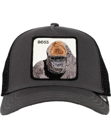 BONÉ TRUCKER GOORIN BROS BOSS GORILA CINZENTO GRIS
