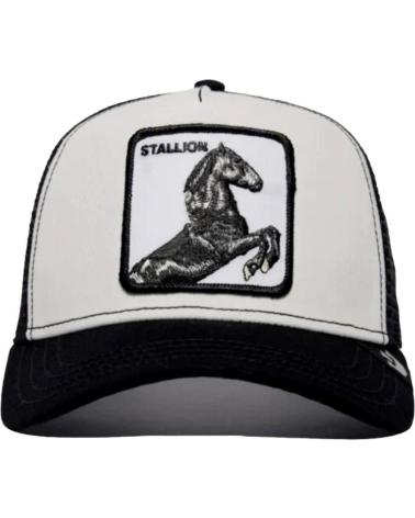 BONÉ TRUCKER GOORIN BROS 'STALLION' PRETO E BRANCO NEGRO