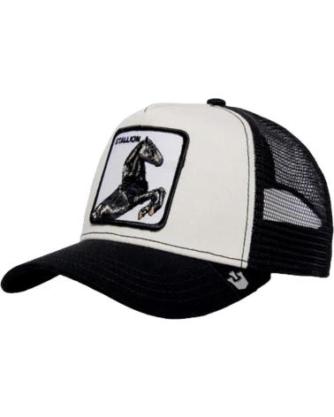BONÉ TRUCKER GOORIN BROS 'STALLION' PRETO E BRANCO NEGRO