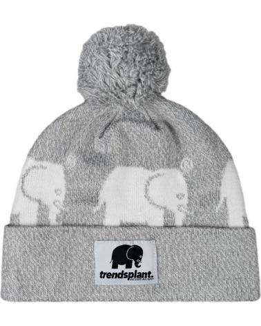 TRENDSPLANT BERRETTO UNISEX CON POMPON E STAMPA ELEFANTI GRIGIO 027070USGR DEFAULT TITLE