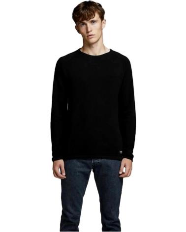JACK & JONES MAGLIONE IN MAGLIA GIROCOLLO MODELLO 12157321 NERO NEGRO