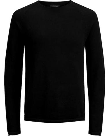 JACK & JONES MAGLIONE IN MAGLIA GIROCOLLO MODELLO 12157321 NERO NEGRO