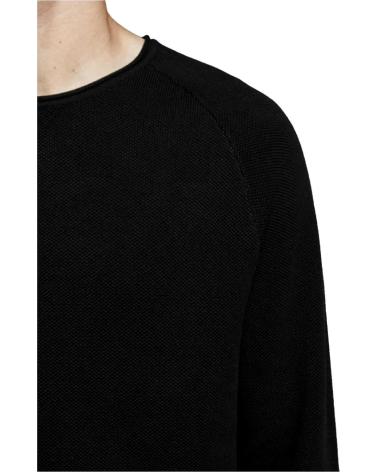 JACK & JONES MAGLIONE IN MAGLIA GIROCOLLO MODELLO 12157321 NERO NEGRO