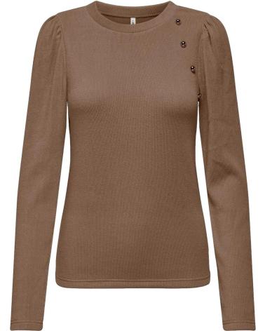 JERSEY ONLY CON BOTONES DECORATIVOS MARRÓN - MODELO 15321109 MARRóN