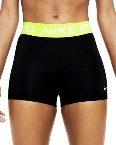 NIKE PRO CZ9857 SHORTS NERI E GIALLI NEGRO