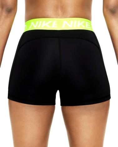 NIKE PRO CZ9857 SHORTS NERI E GIALLI NEGRO