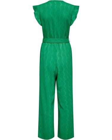 TUTA PLISSETTATA ONLY 15357551 VERDE SMERALDO CON CINTURA AZUL