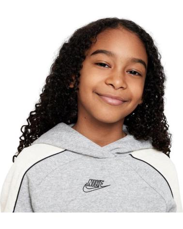 FELPA CON CAPPUCCIO NIKE AMPLIFY HOODIE FD3159 GRIGIA PER BAMBINO GRIS