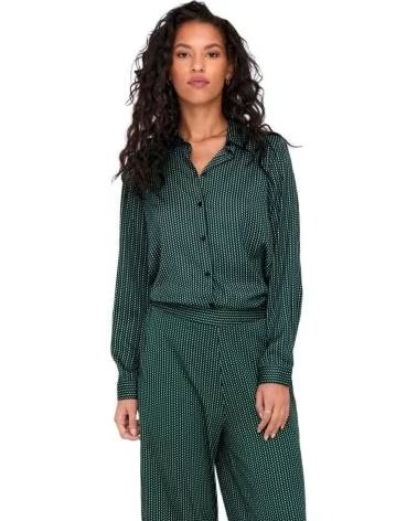 PANTALONI LARGHI FLUIDI STAMPATI ONLY 15307588 VERDE VERDE