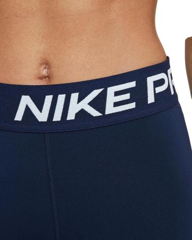 NIKE PRO CZ9857 - PANTALONCINO A COMPRESSIONE DA DONNA - BLU AZUL
