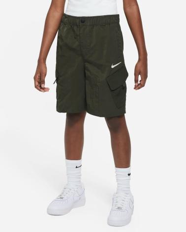 PANTALONCINO CARGO NIKE IN TESSUTO INTRECCIATO VERDE VERDE