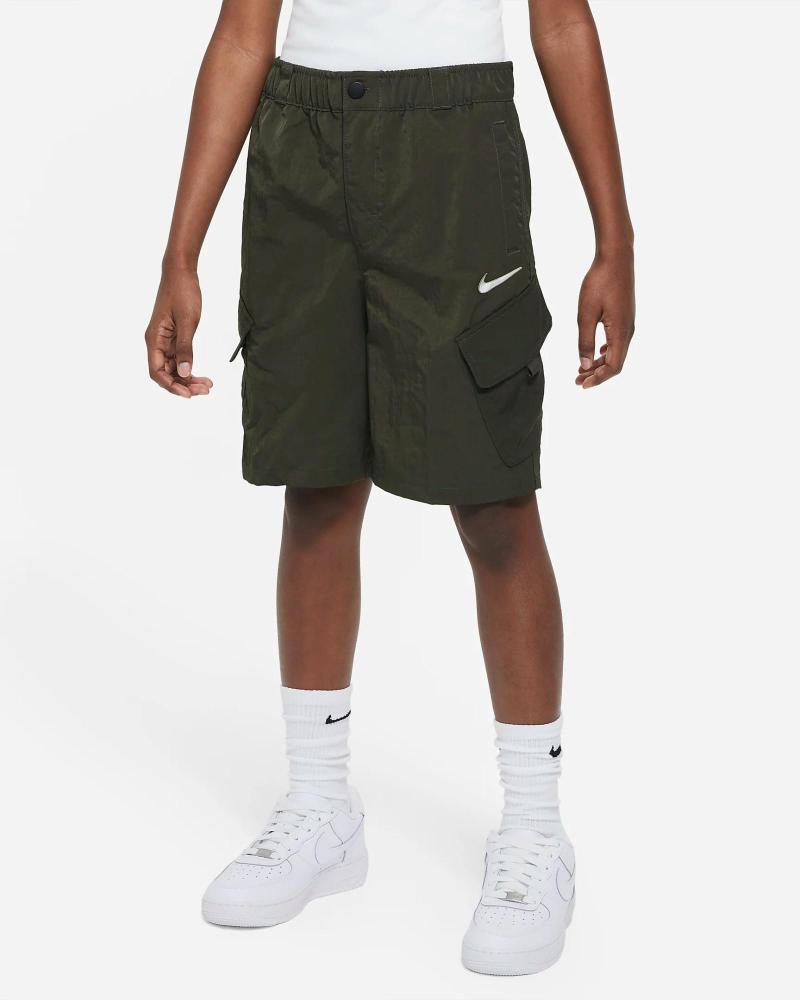 PANTALONCINO CARGO NIKE IN TESSUTO INTRECCIATO VERDE VERDE