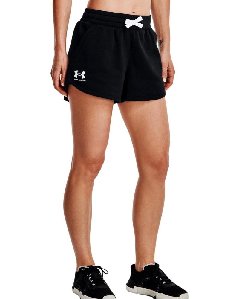 PANTALONCINI UNDER ARMOUR RIVAL FLEECE 1376257 NERI NEGRO