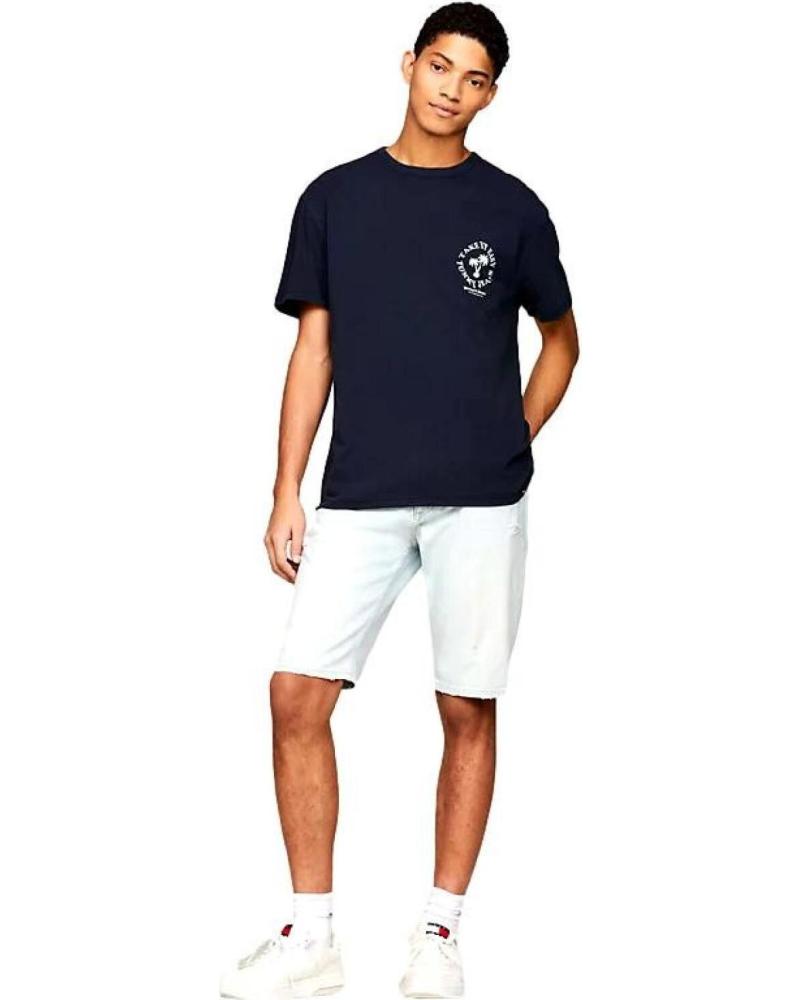 TOMMY JEANS RYAN DM0DM18788 DISTRESSED DENIM SHORTS BLUE AZUL