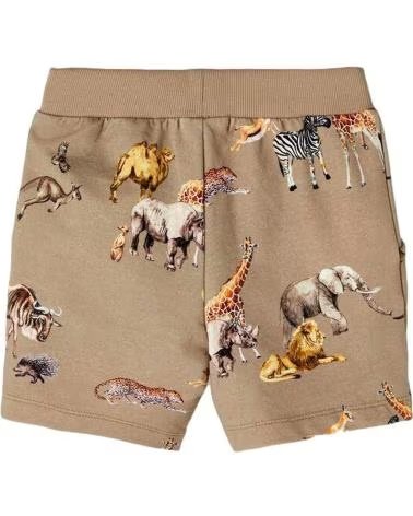 NAME IT NAME IT PANTALONCINI MARRONI CON STAMPA ANIMALIER BAMBINO MARRóN