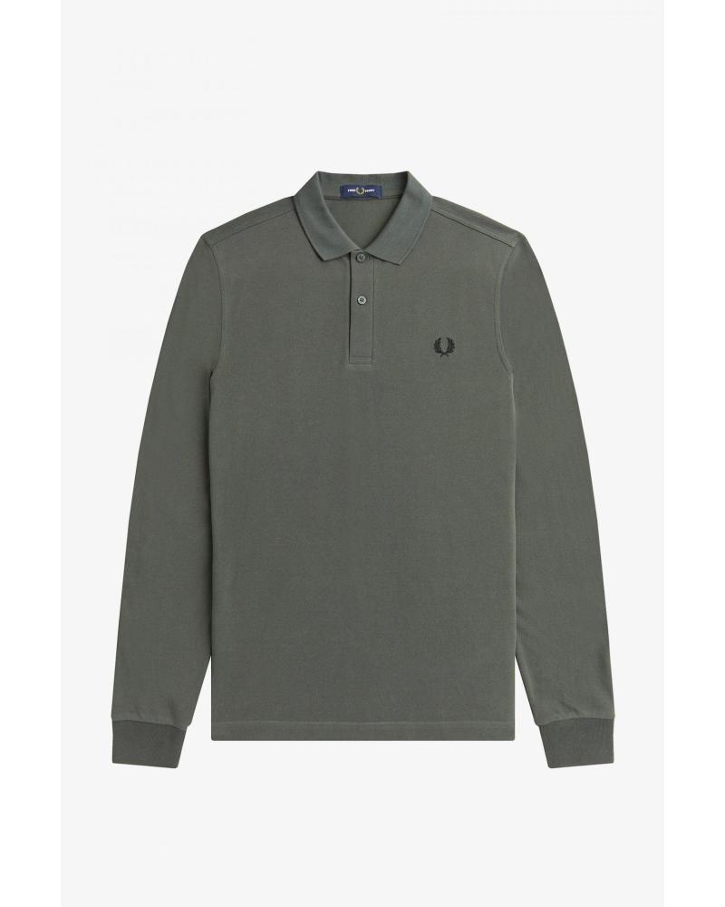 FRED PERRY POLO M6006 GRÜN LANGARM VERDE