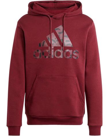 FELPA CON CAPPUCCIO ADIDAS ESSENTIALS IP8342 ROSSA ROJO