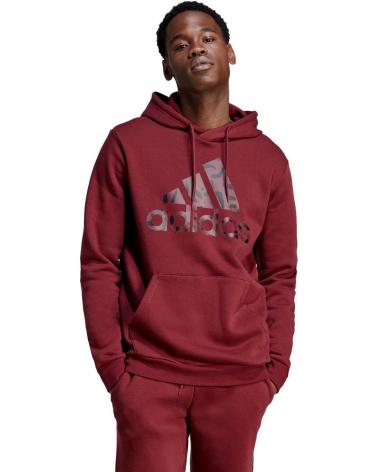 FELPA CON CAPPUCCIO ADIDAS ESSENTIALS IP8342 ROSSA ROJO