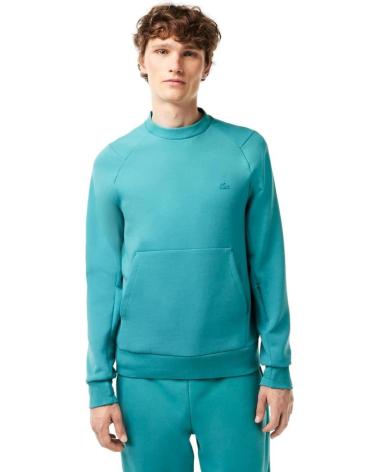 FELPA LACOSTE JOGGER SH2695 BLU TURCHESE AZUL