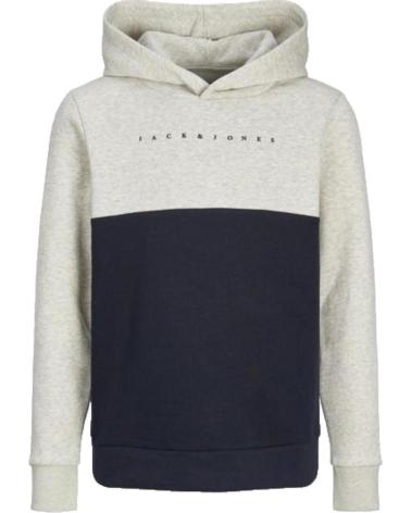 FELPA CON CAPPUCCIO JACK & JONES 12259870 BIANCA BLANCO