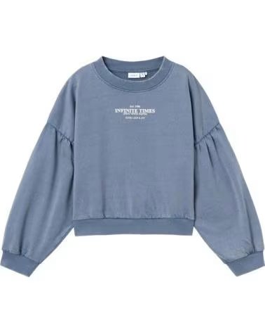 NAME IT FELPA NAME IT BAMBINA BLU NAVY CON MANICHE A SBUFFO AZUL