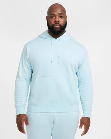 FELPA CON CAPPUCCIO NIKE BV2654 AZZURRO CIELO AZUL