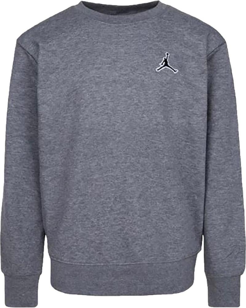 MOLETOM NIKE JORDAN CREW ESSENTIALS 95B816 CINZA PARA CRIANÇA GRIS