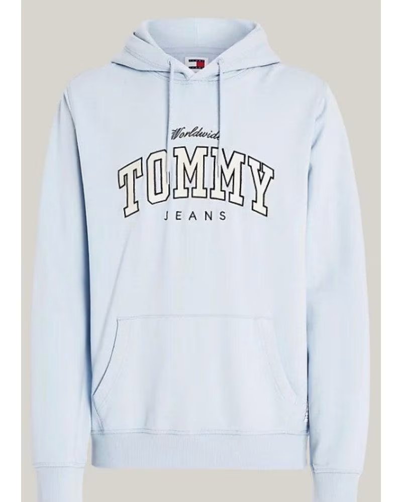 TOMMY HILFIGER SUDADERA CON CAPUCHA DM0DM18401C1O EN AZUL PARA UNISEX MULTICOLOR