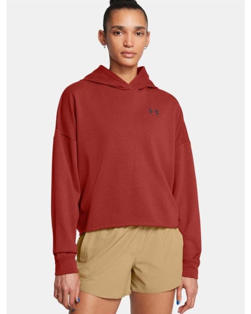 SUDADERA CON CAPUCHA UNDER ARMOUR OVERSIZED UA RIVAL TERRY 1382736 LILA MARRON