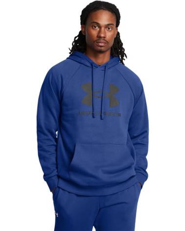 UNDER ARMOUR RIVAL FLEECE LOGO HOODIE 1379758 BLUE AZUL