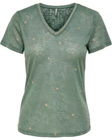 ONLY V-AUSSCHNITT T-SHIRT 15225983 GRÜN VERDE