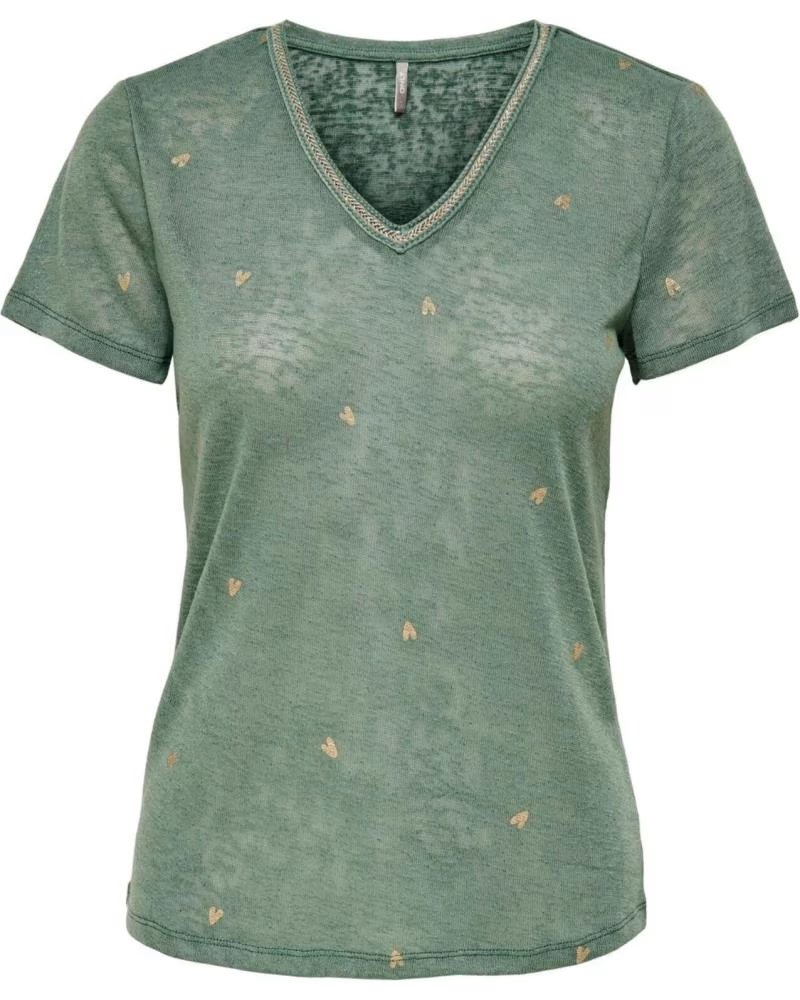 ONLY V-AUSSCHNITT T-SHIRT 15225983 GRÜN VERDE