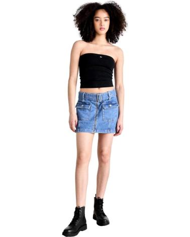 TOP BANDEAU TOMMY JEANS DW0DW17989 PRETO NEGRO