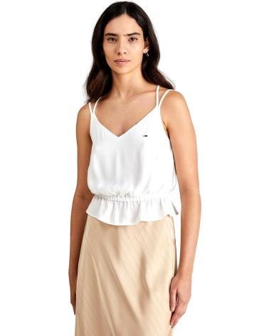 TOP DE ALÇAS TOMMY JEANS ESSENTIAL STRAPPY DW0DW17802 BRANCO BLANCO