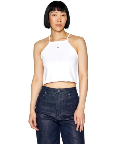 TOMMY JEANS TOP SEM MANGAS SLIM BABYLOCK DW0DW17885 BRANCO BLANCO