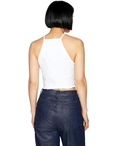 TOMMY JEANS TOP SEM MANGAS SLIM BABYLOCK DW0DW17885 BRANCO BLANCO
