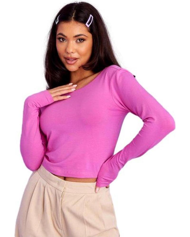 ONLY TOP CORTO ROSA 15248492 A MANICHE LUNGHE ROSA