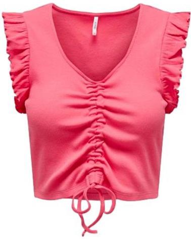 ONLY TOP ROSA CON ARRICCIATURA 15257542 ROSA