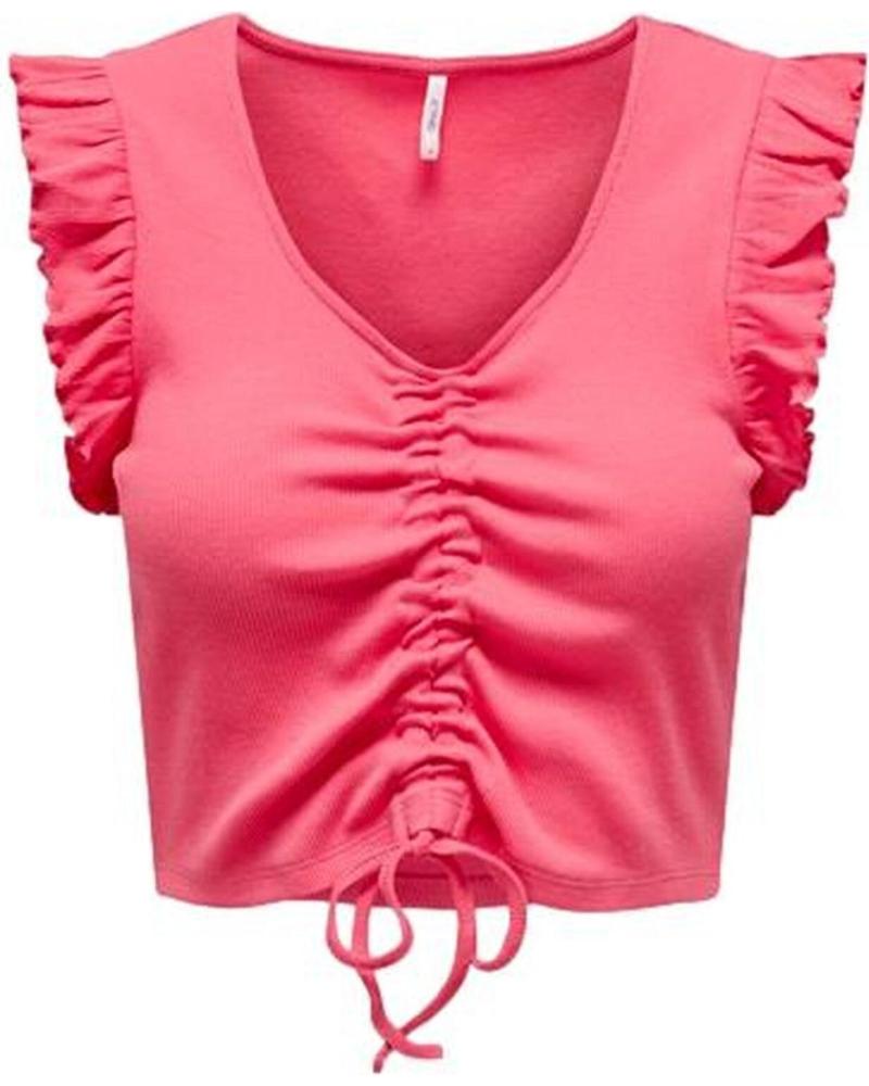 ONLY TOP ROSA CON ARRICCIATURA 15257542 ROSA