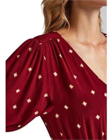 PEPE JEANS VESTITO CORTO PL953363 ROSSO FANTASIA ROJO