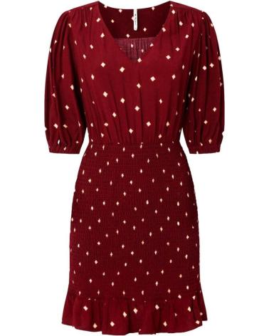 PEPE JEANS VESTITO CORTO PL953363 ROSSO FANTASIA ROJO