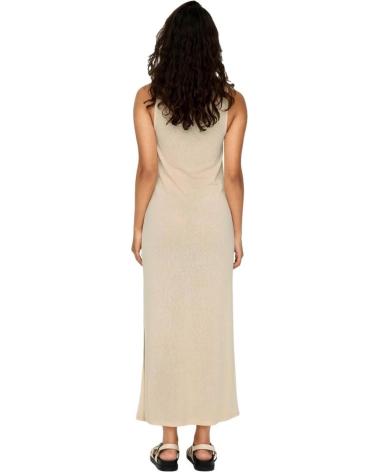 ONLY LANGES KLEID LOCKERER SCHNITT 15290779 BEIGE ÄRMELLOS BEIGE