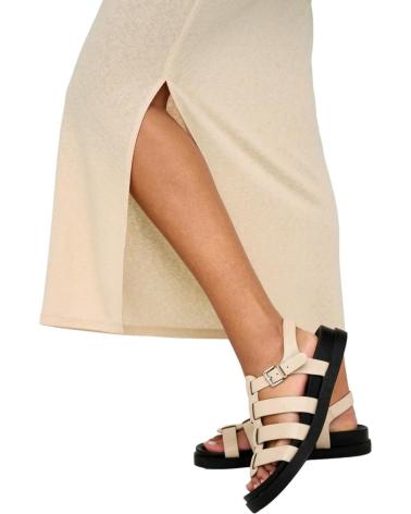 ONLY LANGES KLEID LOCKERER SCHNITT 15290779 BEIGE ÄRMELLOS BEIGE