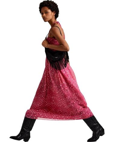 PEPE JEANS VESTIDO LARGO CONVERTIBLE EN FALDA PL901107 ROSA ROSA