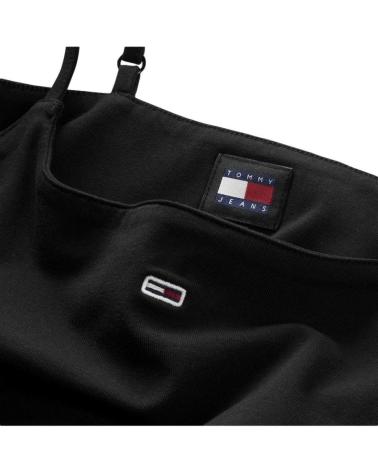 TOMMY JEANS ABITO NERO STRAP FLARE DW0DW17988 NEGRO