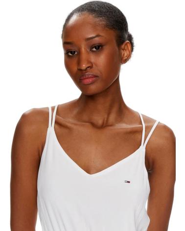 TOMMY JEANS ABITO BIANCO ESSENTIAL STRAPPY DW0DW17936 BLANCO
